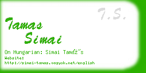 tamas simai business card